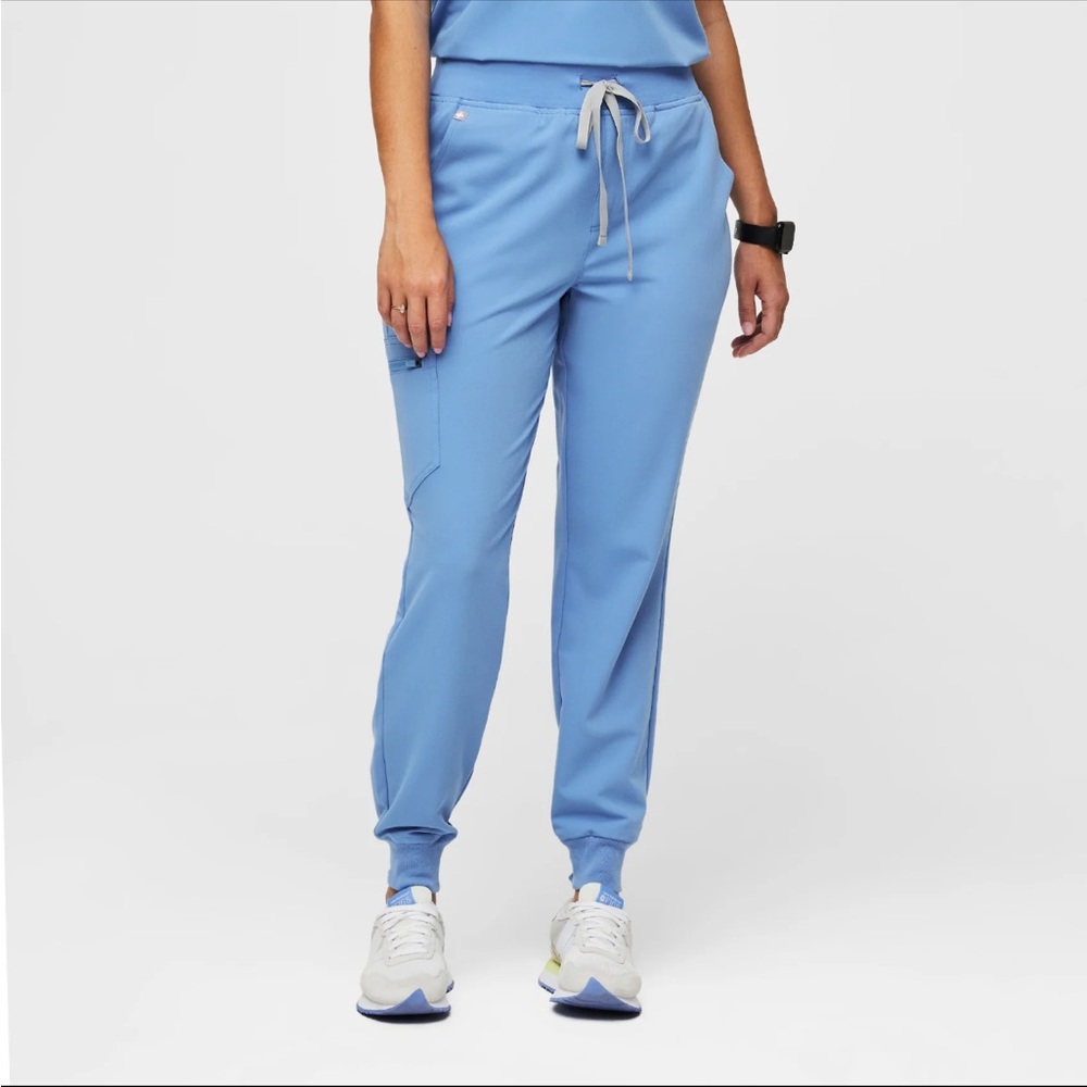 Figs Women Ceil Blue Zamora High Waisted Jogger Scrub Pants